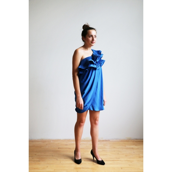 BCBG | Ruffle Drape Dress - Picture 1 of 4